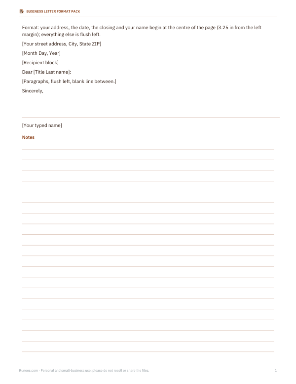 Preview of Modified Block Letter Template